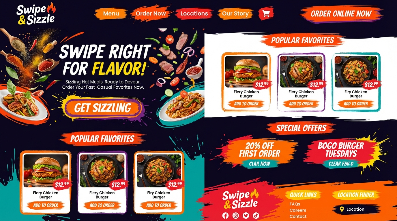 Swipe & Sizzle Flavor Landing Page preview